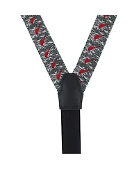Trafalgar Men's The Snowy Virginia Nightingale Silk Formal End Suspenders