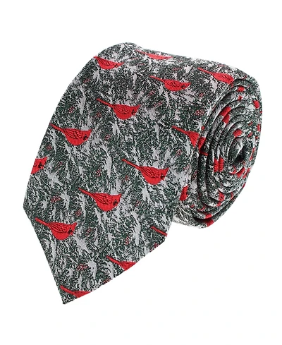 Trafalgar Men's The Snowy Virginia Nightingale Silk Novelty Necktie