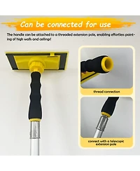 Xdovet Paint Edger Tool Kit 9 Inch Pad Set Trim Touch-up Corner Wall Ceiling 360degree(s) Rotation Handle Trimmer Refill Pads