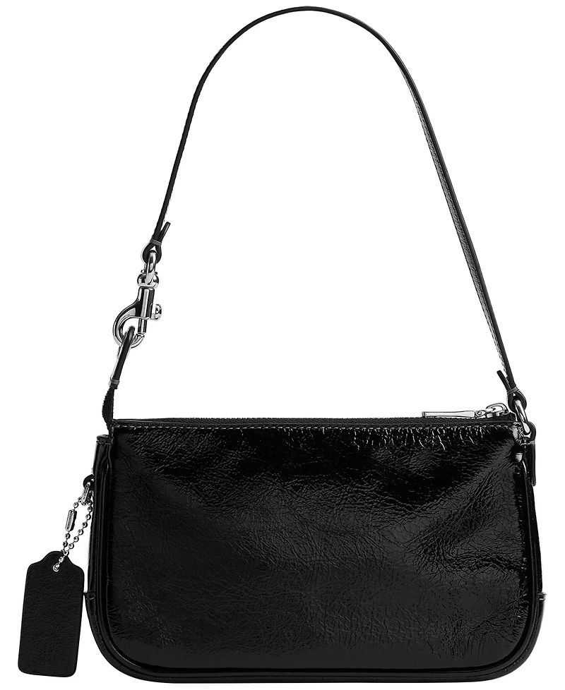 Coach Plaza Glazed Leather Mini Shoulder Handbag