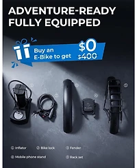 Mikolo Folding Electric Bike for Adults, 55 Miles & 25MPH, 500W Peak Motor, 48V 10Ah Removable Battery, Fat Tire EBike with Smart Lcd Display
