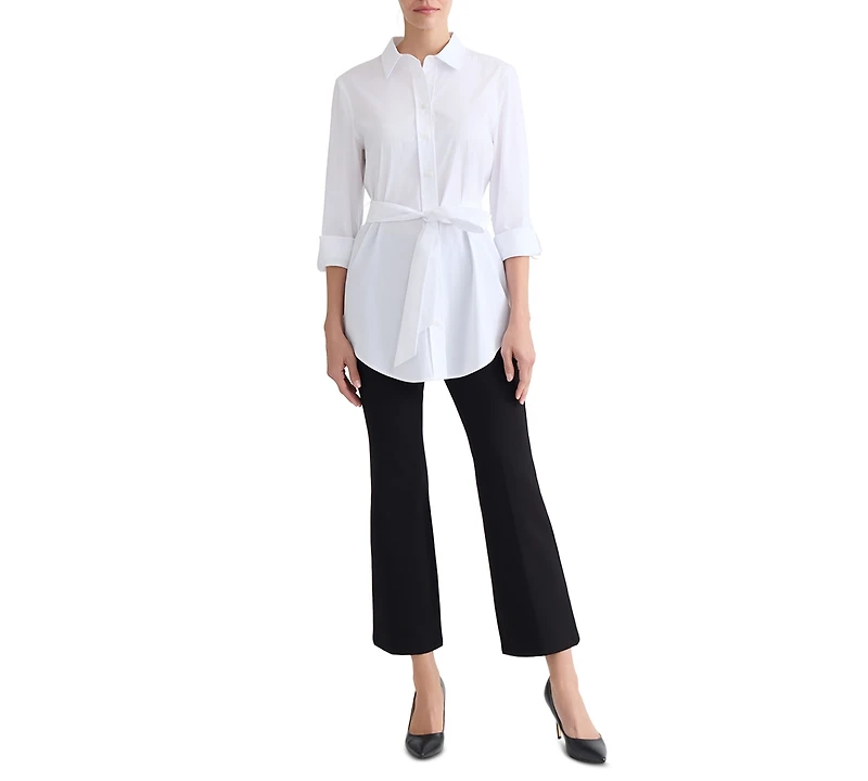 Jones New York Petite 3/4-Sleeve Belted Tunic Top