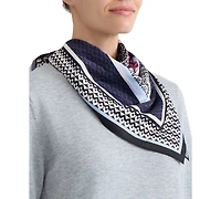Jones New York Petite Short-Sleeve Crewneck Knit Top with Scarf