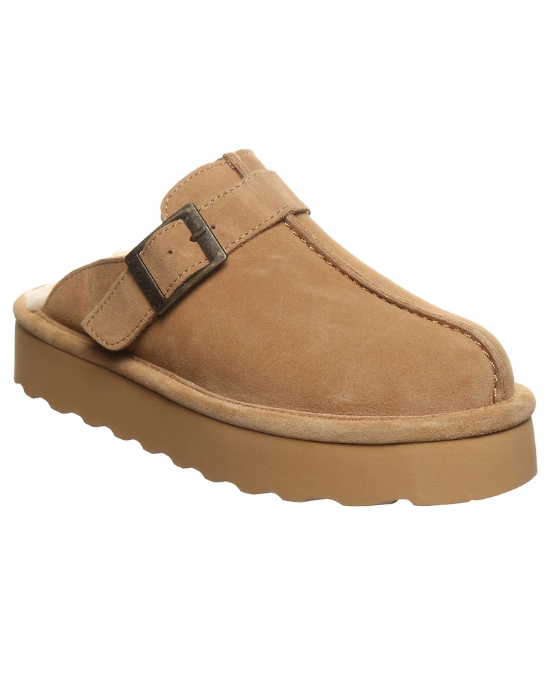 Bearpaw Women's Moxie Platform Suede Slip-On Clogs