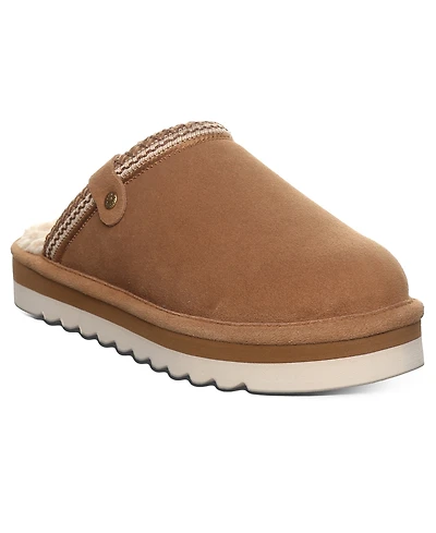 Bearpaw Women's Arden Faux Fur Accent Slip-On Slippers