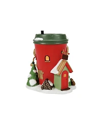 Department 56 North Pole Village Light-Up Bean Depot Espresso Co. Figurine
