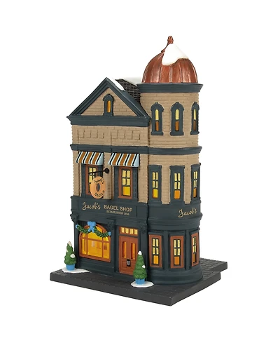 Department 56 Christmas in the City Jacob's Bagels Light-Up House Figurine