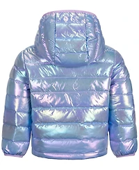 S Rothschild & Co Toddler Girls' 2T-5T Irridescent Midweight Packable Jacket