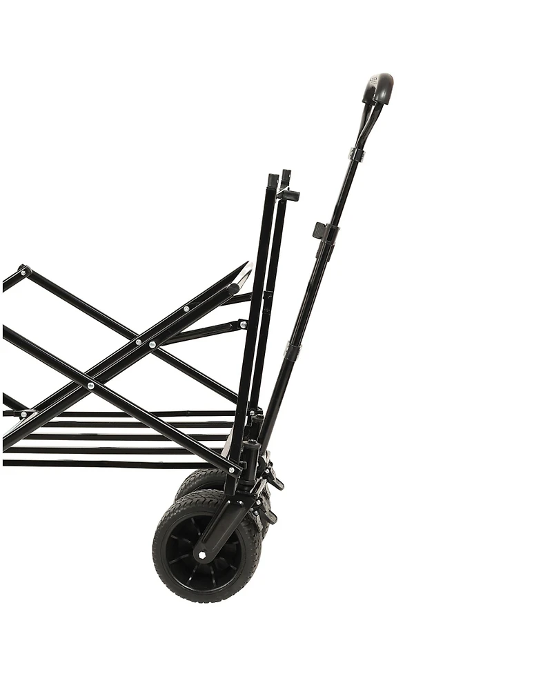 Mountaintop 480Lbs Collapsible Wagon with Canopy,7" All-Terrain Wheels, Mosquito Net, Camping Shopping Sports Garden