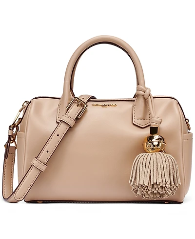 Karl Lagerfeld Paris Perette Barrel Leather Small Crossbody Handbag