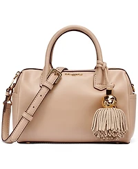 Karl Lagerfeld Paris Perette Barrel Leather Small Crossbody Handbag