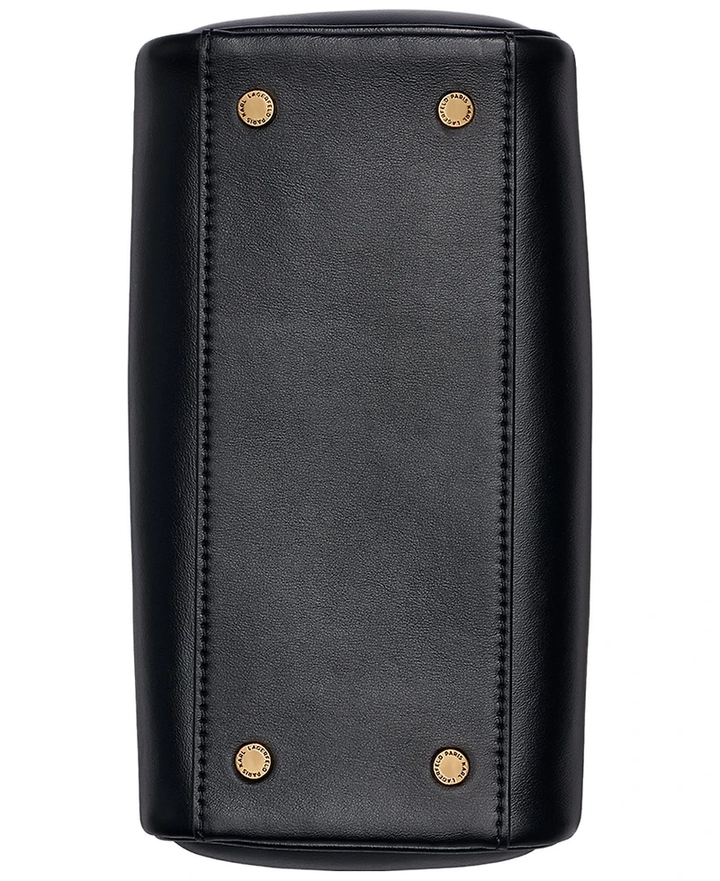 Karl Lagerfeld Paris Perette Barrel Leather Small Crossbody Handbag