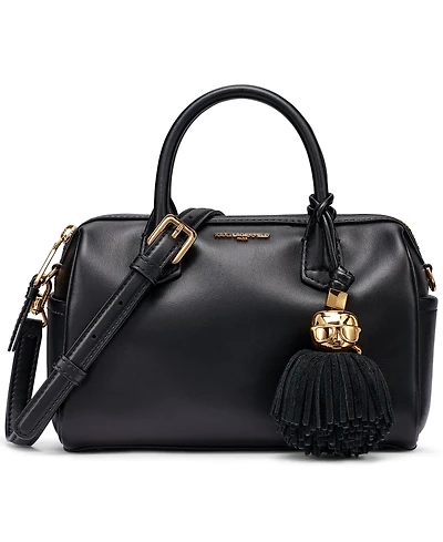 Karl Lagerfeld Paris Perette Barrel Leather Small Crossbody Handbag