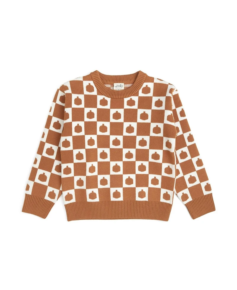 Sweet Wink Baby Boys Pumpkin Checkers Sweater