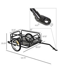 Mountaintop Multi-Functional Push-Pull Folding Wagon Cart, Rotating Handle,9"x4" Tires,400L Large Capacity for Beach, Groceries, Outdoor Transport