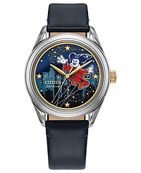 Citizen Disney | Macy's 100th Thanksgiving Day Parade 2026 Disney's Sorcerer's Apprentice Mickey Mouse Balloon Unisex Leather Blue Strap Watch 40mm