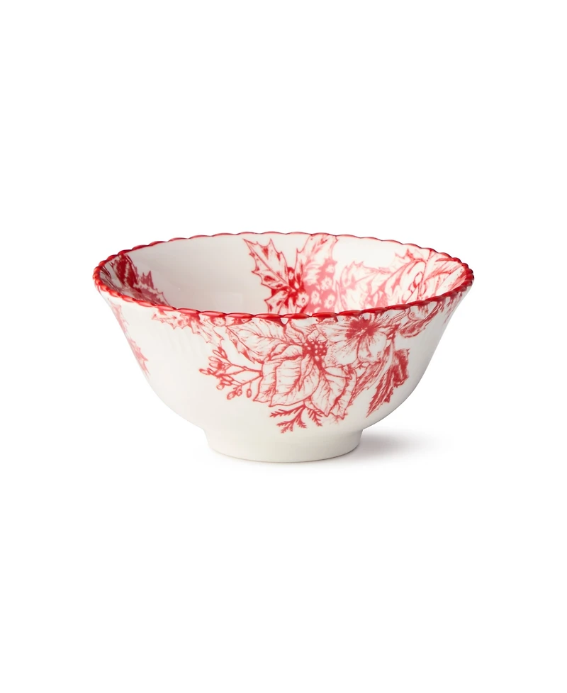 Certified International Crimson Noel All-Purpose Bowls, Set of 6