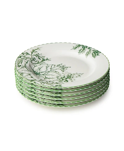 Certified International Winter Evergreen Salad Plates, Set of 6