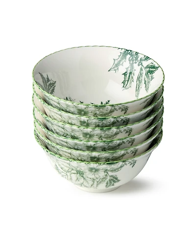 Certified International Winter Evergreen All-Purpose Bowls, Set of 6