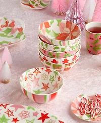 Certified International Scarlet Ribbon All-Purpose Bowls, Set of 6