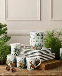Certified International Winter Cabin 16-Piece Dinnerware Set, Service For 4