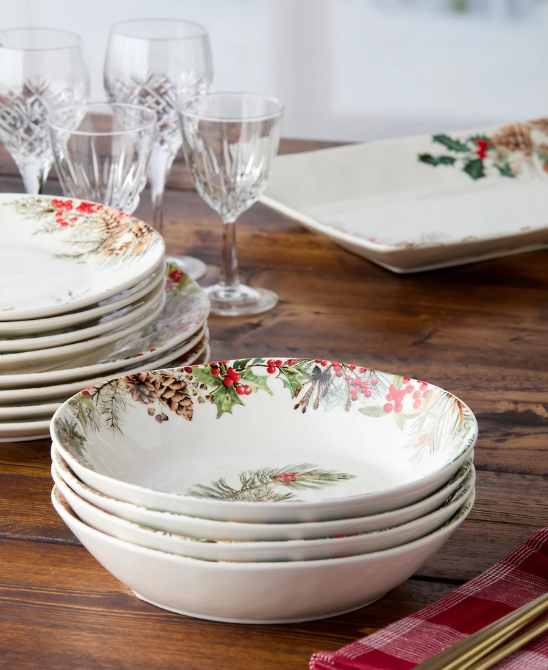 Certified International Woodland Dinner Bowls, Set of 4