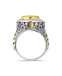 Macy's Oval Cubic Zirconia Oxidized Accents Statement Ring