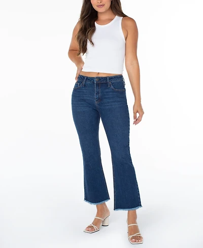 Celebrity Pink Juniors' Mid-Rise Cropped Kick-Flare Jeans