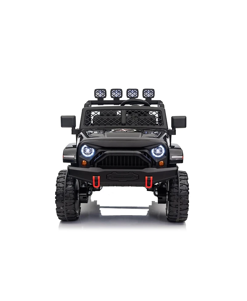Yobtop 24V 7Ah 2-Seater Remote-Control 4WD Ride-On Jeep, Ages 3+