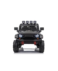 Yobtop 24V 7Ah 2-Seater Remote-Control 4WD Ride-On Jeep, Ages 3+