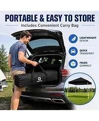 gaomon 10x10 ft Pop Up Canopy Tent with Slant Legs, Uv and Water-Resistant