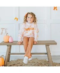 Sweet Wink Big Girls Pumpkin Stitch Patch Sweatshirt