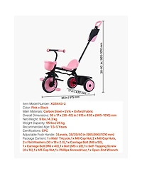 Hongge Toddler Tricycle and Stroller Combo with Parent Push Handle and Adjustable Seat Ages 18 Months to 5 Years