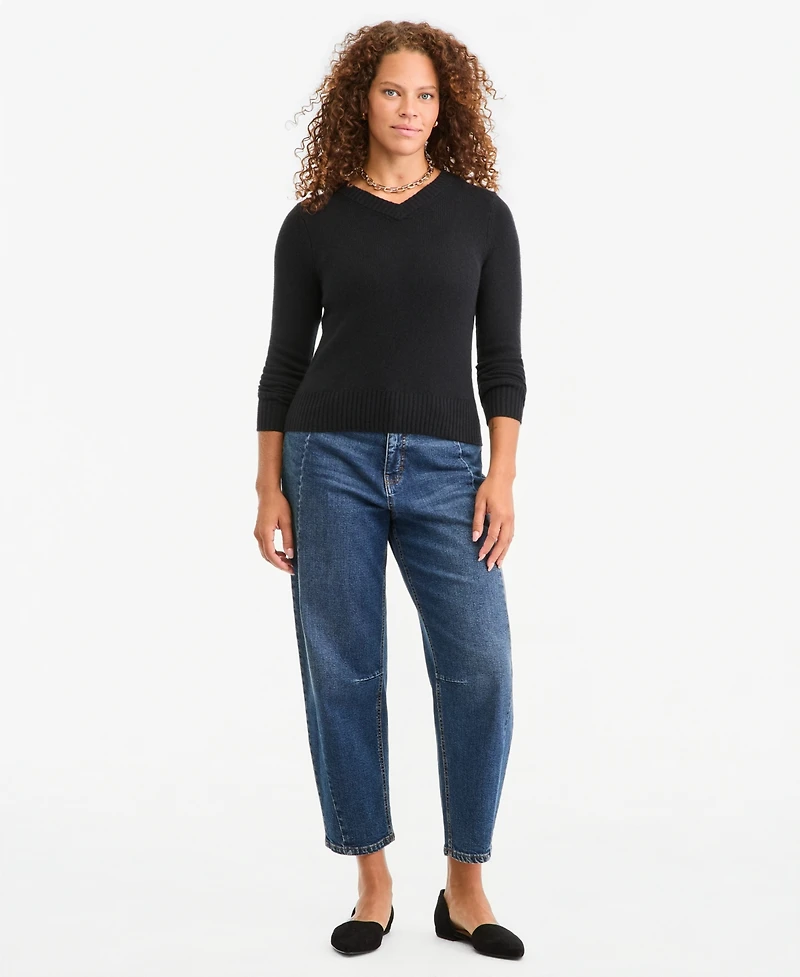On 34th Women's 100% Cashmere Relaxed V-Neck Sweater, Macy's Exclusive