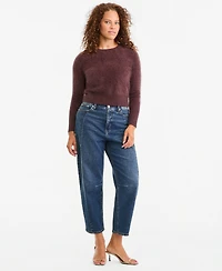 On 34th Women's Cropped Brushed Crewneck Cashmere Shrunken Sweater, Macy's Exclusive
