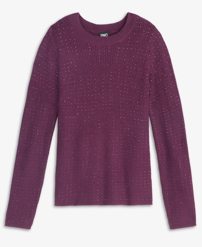 I.n.c. International Concepts Women's Rhinestone Rib Sweater, Macy's Exclusive