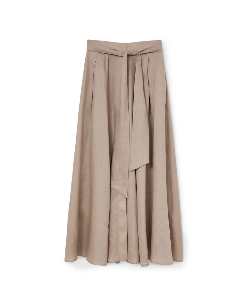 Reiss Women's Jackie Linen High-Waisted Pleated Maxi Skirt
