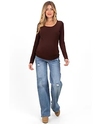 Pinkblush Women's Blue Vintage Wash Wide Leg Jeans