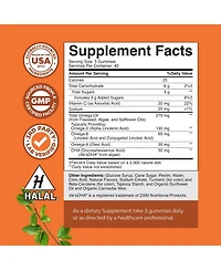 Omega 3 Gummies for Adults - Omega 3 6 9 Dha Gummies for Brain, Bone, Heart Health & Joint Support - Burpless Supplement for Men & Women