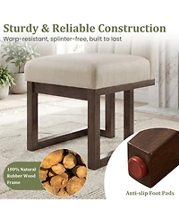 Sugift Farmhouse Dining Chairs Set of 4 with 5.5-Inch Thickened Padded Seat