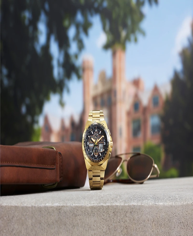 Citizens Men's Limited Edition Promaster Air Skyhawk Gold-Tone Stainless Steel Watch 46mm