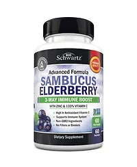 BioSchwartz Elderberry Capsules with Vitamin C and Zinc, 60 Capsules