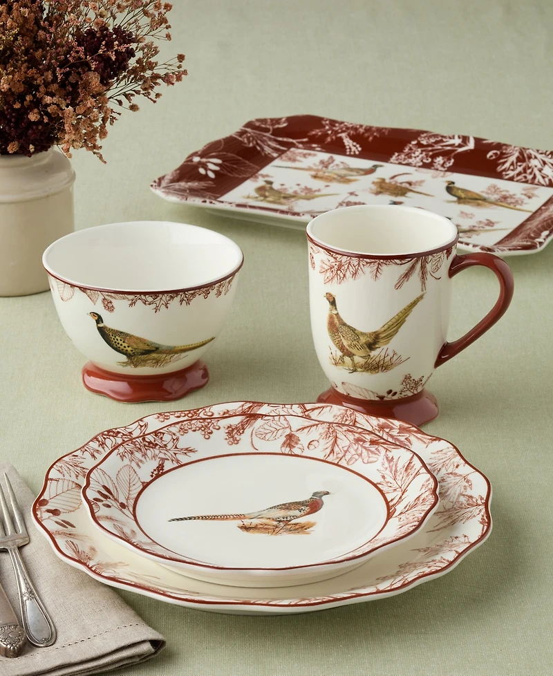 Certified International Pheasant Grove Soup Bowls, Set of 4