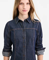 On 34th Women's Denim Long-Sleeve Mini Dress, Macy's Exclusive