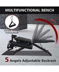 Sevorley Adjustable Foldable Weight Bench for Home Gym Workouts with Accessories and 660 lb Capacity