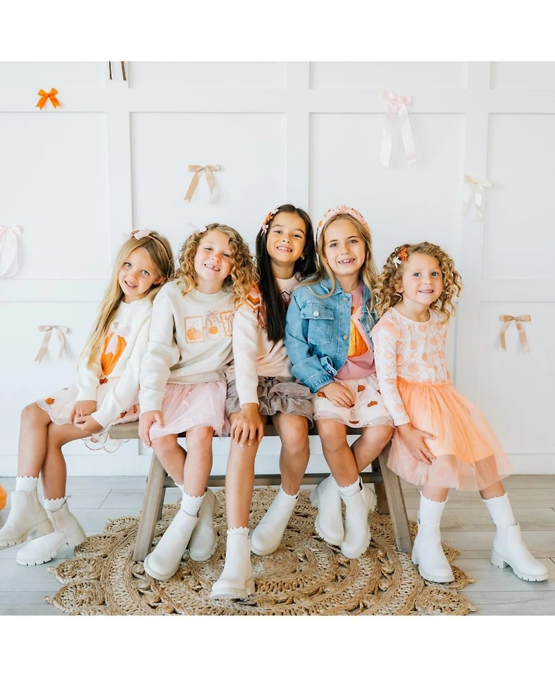 Sweet Wink Little and Big Girls Pumpkin Pearl Gemstone Headband