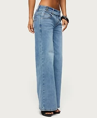 Edikted Women's Dale Low-Rise Straight-Leg Stretchy Jeans, 31" Inseam
