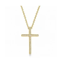 Simona Micro Pave Cz Cross Necklace
