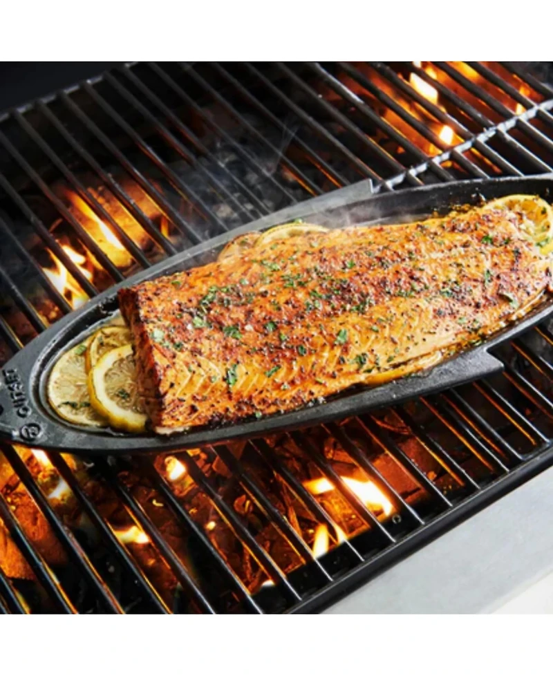 Outset Cast Iron 7.28" Fish Grill Pan