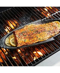 Outset Cast Iron 7.28" Fish Grill Pan